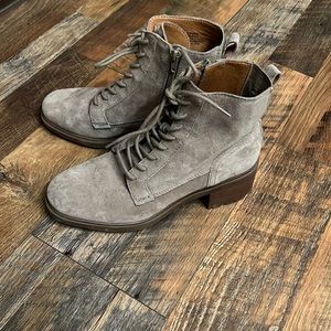 Lace up combat booties